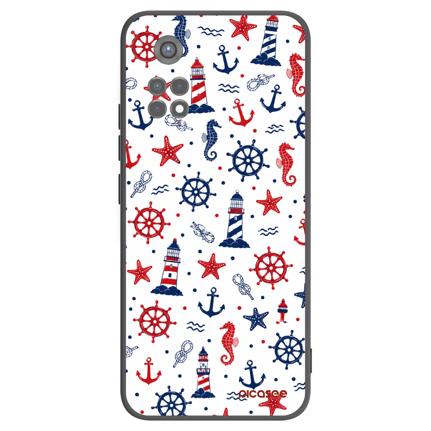 Picasee Μαύρη θήκη σιλικόνης για Xiaomi Redmi Note 11S 5G - Sailor Vibes