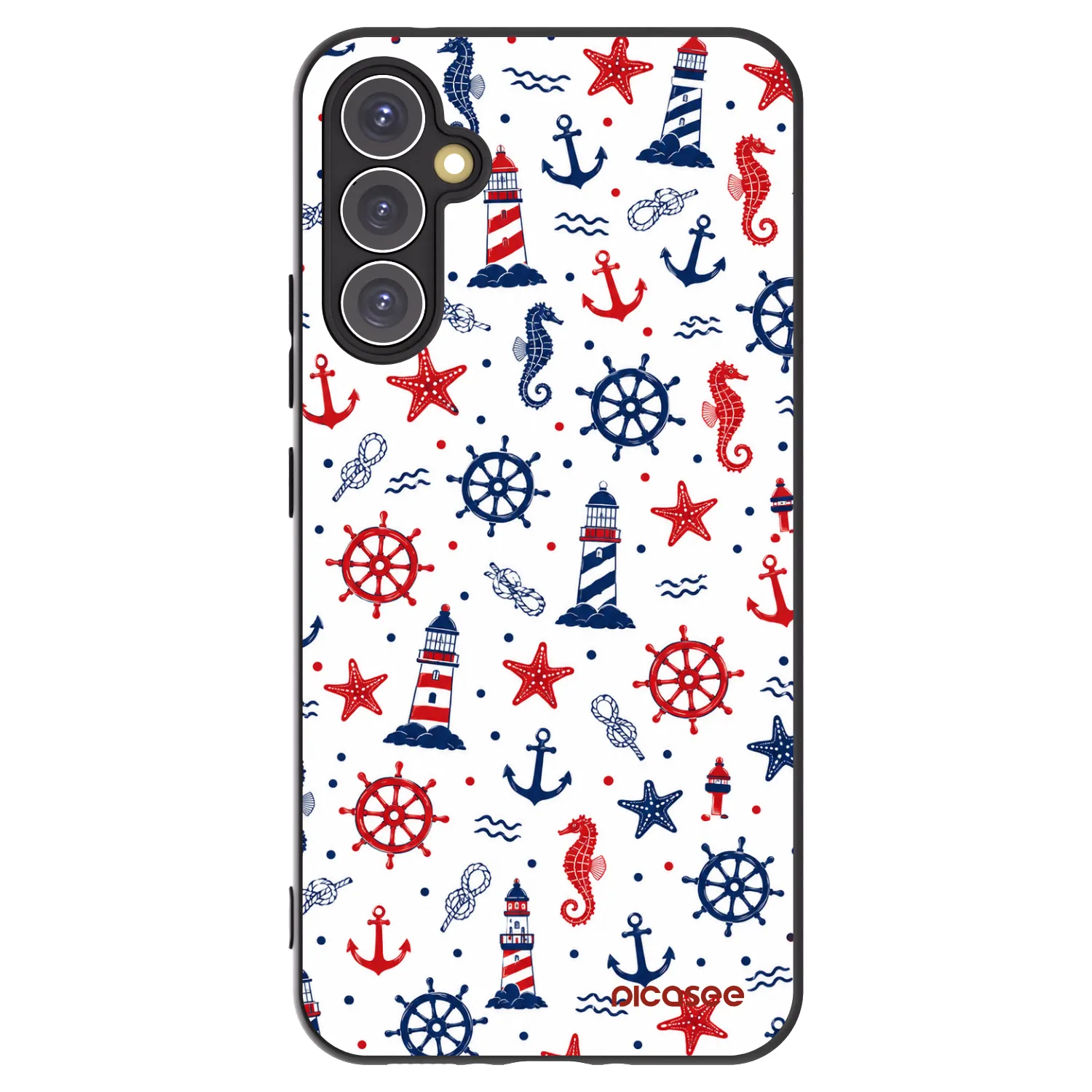 Picasee Μαύρη θήκη σιλικόνης για Samsung Galaxy A34 5G A346B - Sailor Vibes