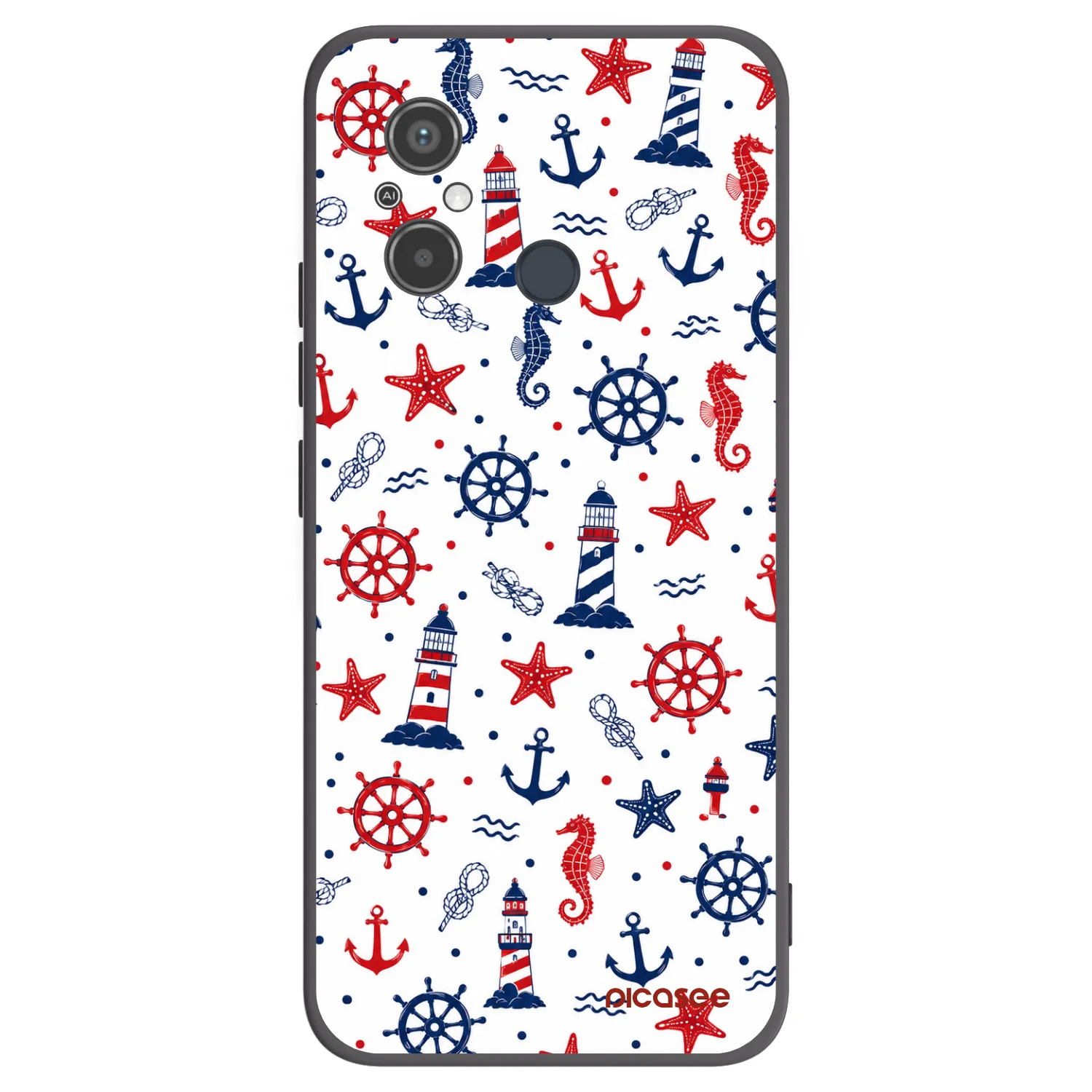 Picasee Μαύρη θήκη σιλικόνης για Xiaomi Redmi 12C - Sailor Vibes