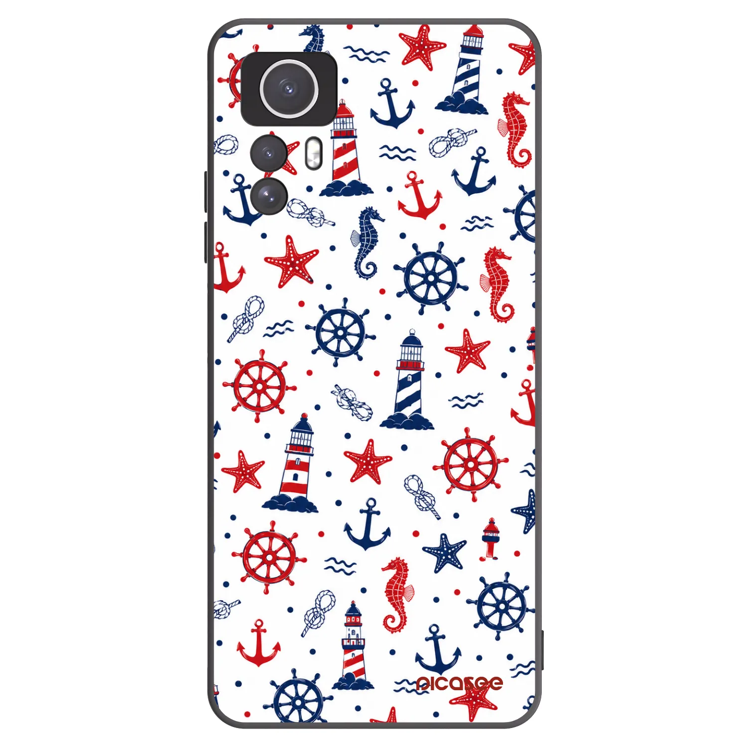 Picasee Μαύρη θήκη σιλικόνης για Xiaomi Redmi Note 12S - Sailor Vibes