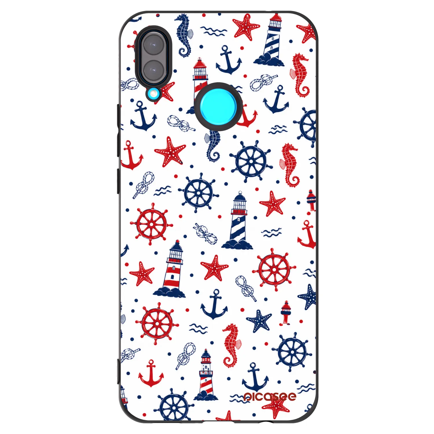 Picasee Μαύρη θήκη σιλικόνης για Huawei Nova 3 - Sailor Vibes
