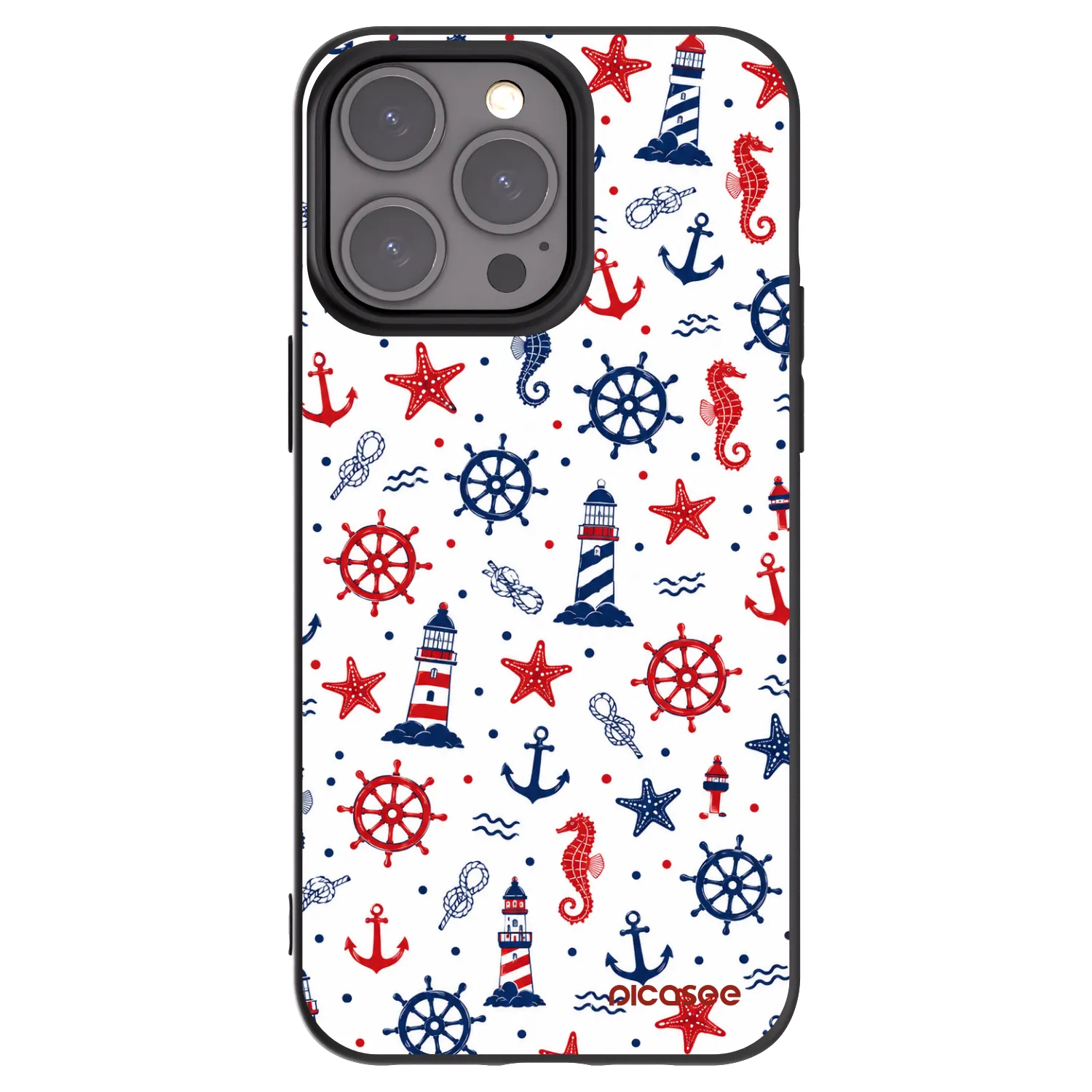Picasee Μαύρη θήκη σιλικόνης για Apple iPhone 15 Pro Max - Sailor Vibes