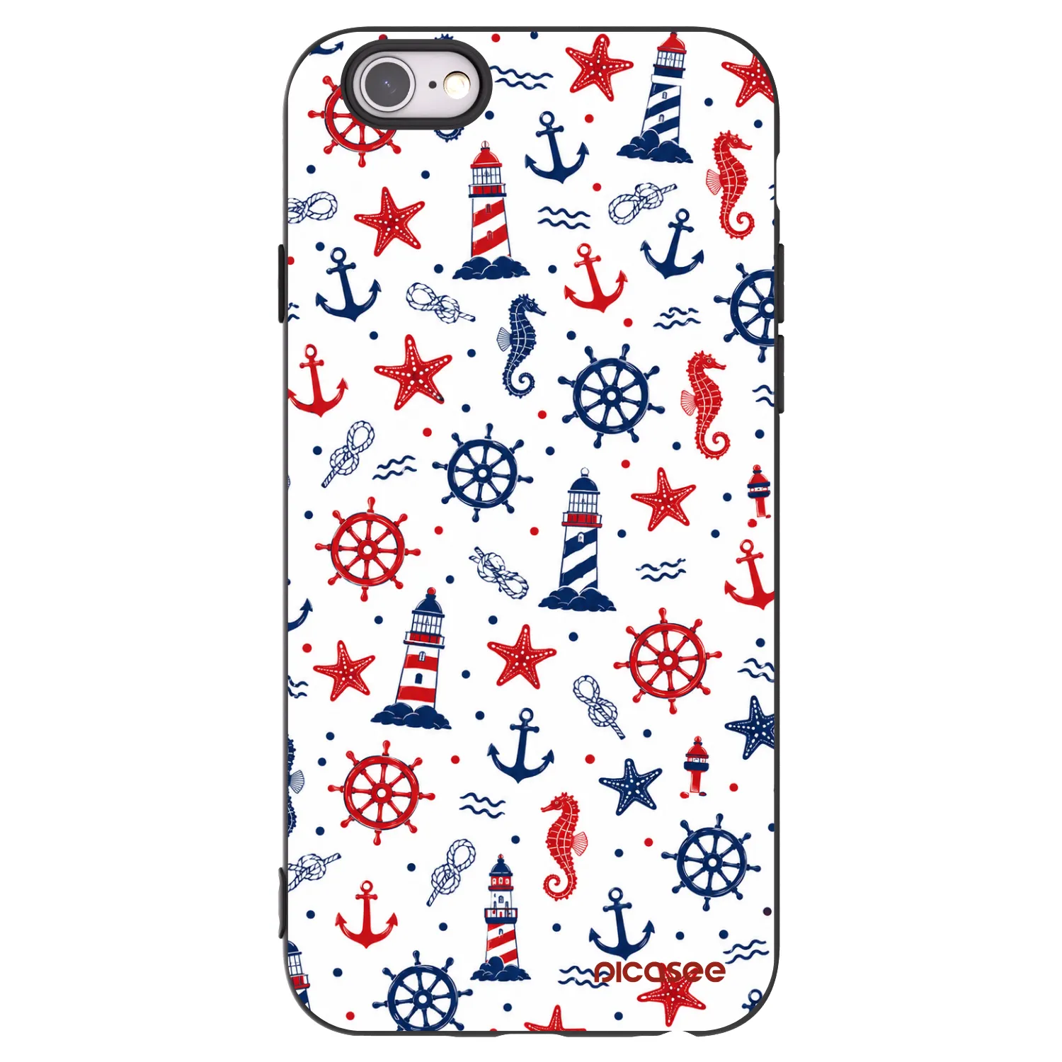 Picasee Μαύρη θήκη σιλικόνης για Apple iPhone 6/6S - Sailor Vibes