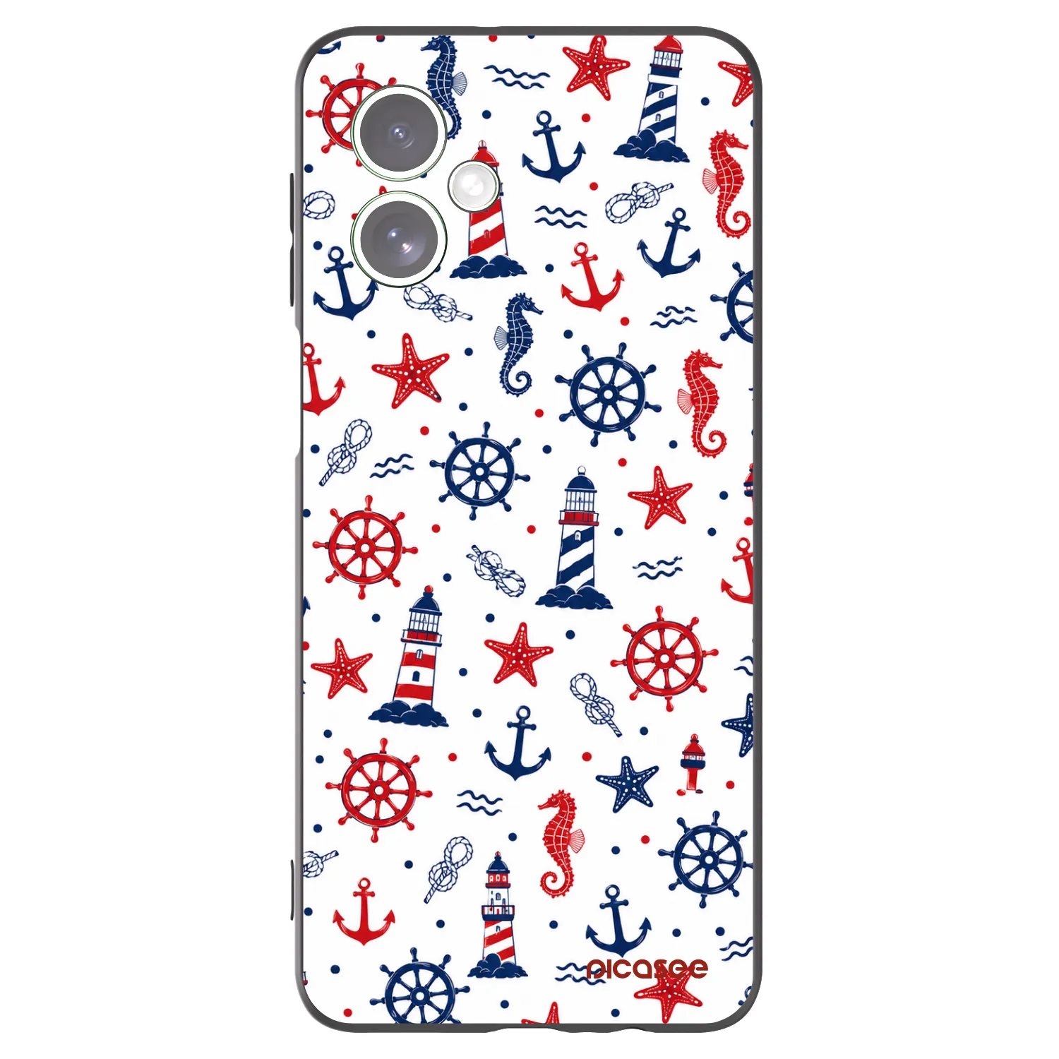 Picasee Μαύρη θήκη σιλικόνης για Motorola Moto G54 5G - Sailor Vibes