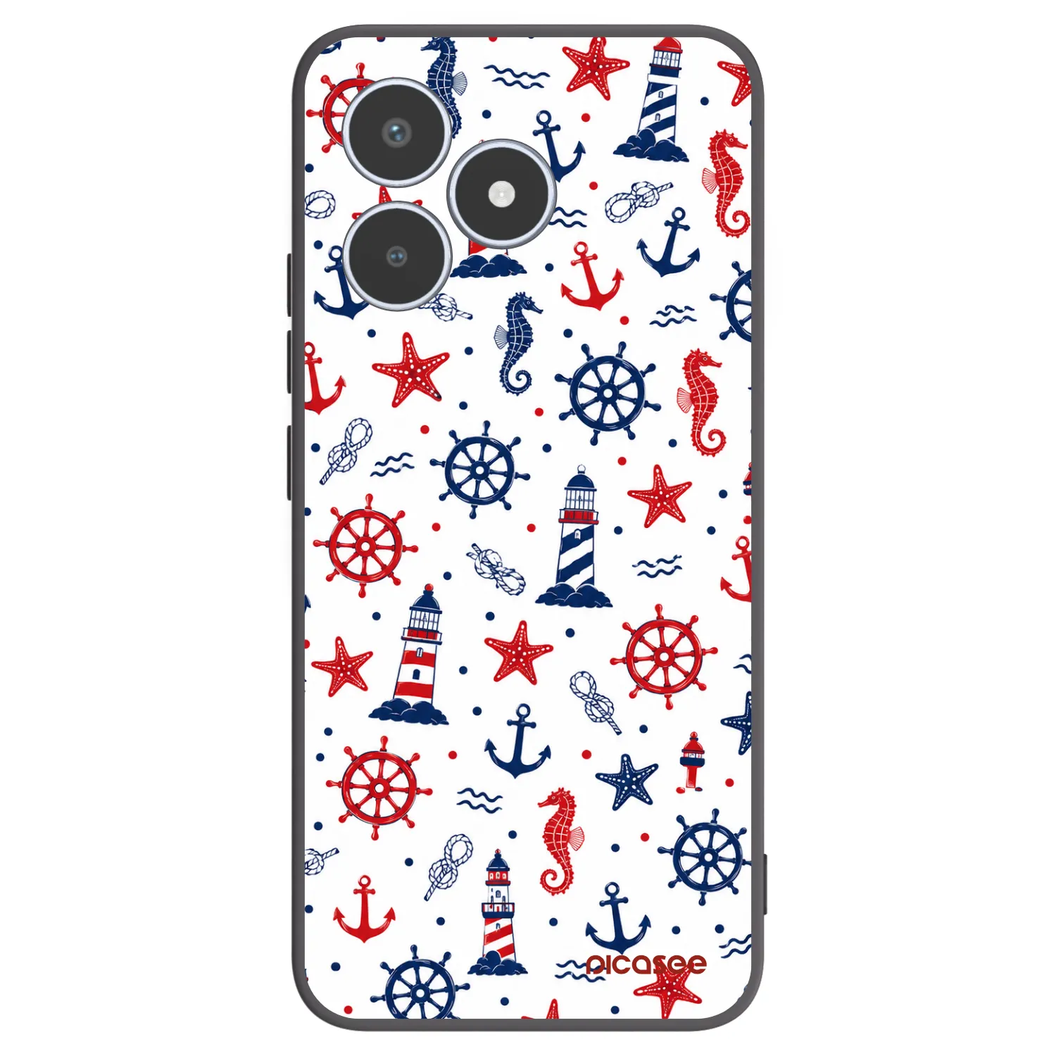 Picasee Μαύρη θήκη σιλικόνης για Realme C53 - Sailor Vibes