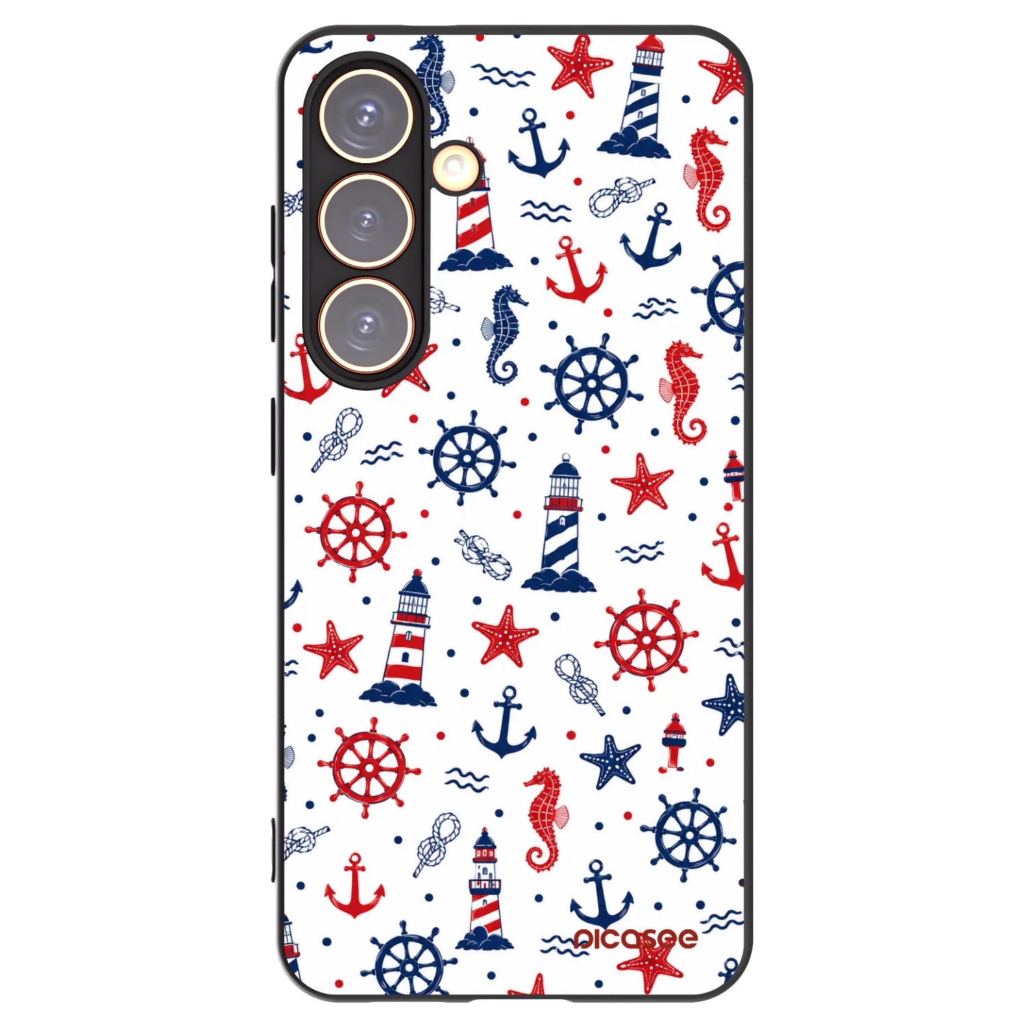 Picasee Μαύρη θήκη σιλικόνης για Samsung Galaxy S24 S921B 5G - Sailor Vibes