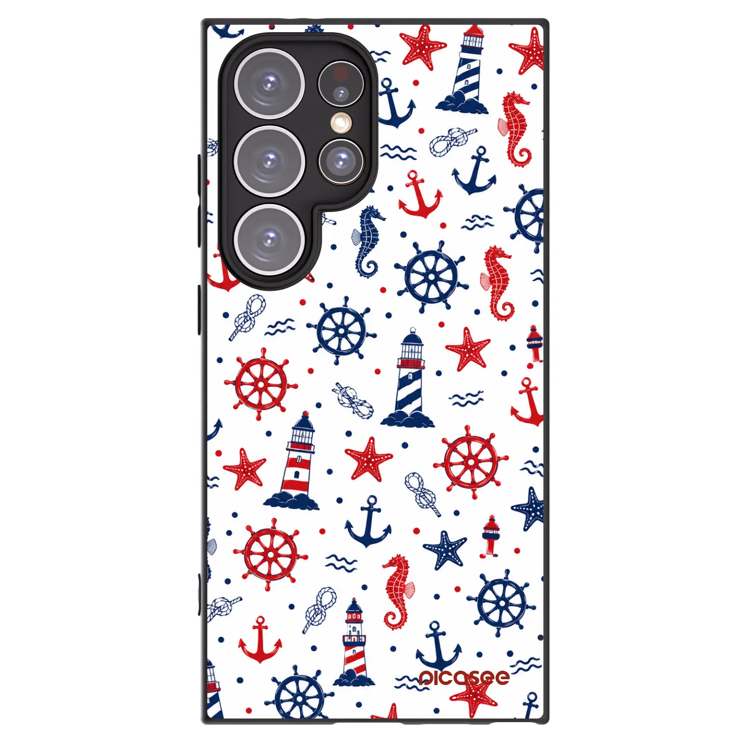 Picasee Μαύρη θήκη σιλικόνης για Samsung Galaxy S24 Ultra S928B 5G - Sailor Vibes