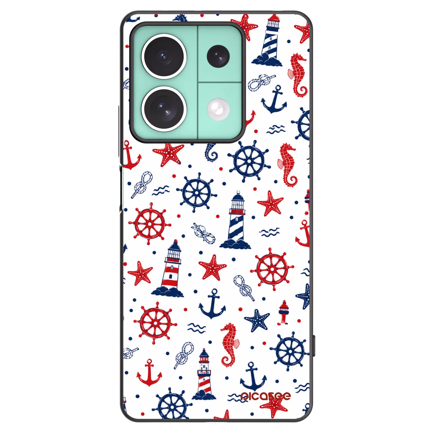 Picasee Μαύρη θήκη σιλικόνης για Xiaomi Redmi Note 13 5G - Sailor Vibes