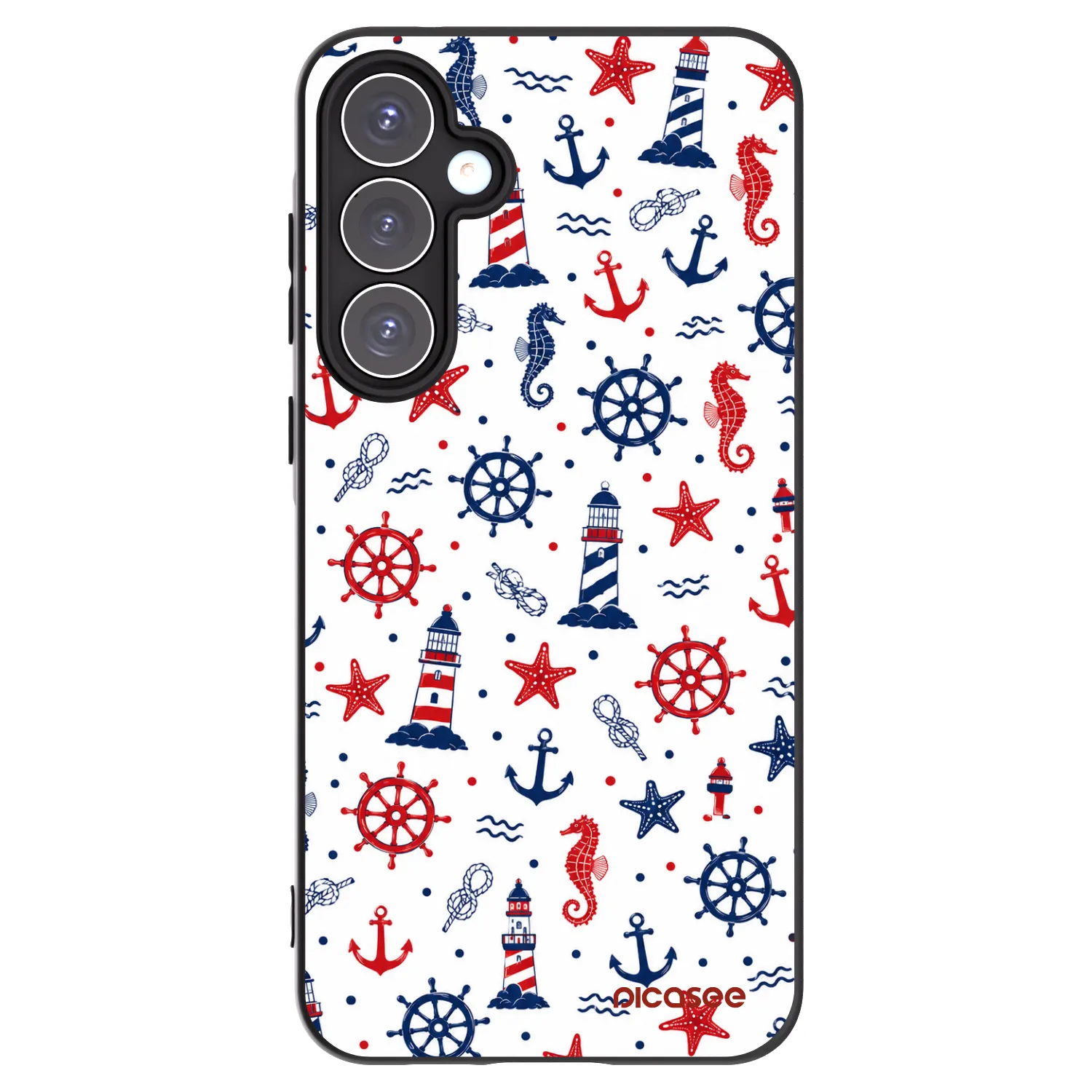 Picasee Μαύρη θήκη σιλικόνης για Samsung Galaxy A55 5G A556B - Sailor Vibes