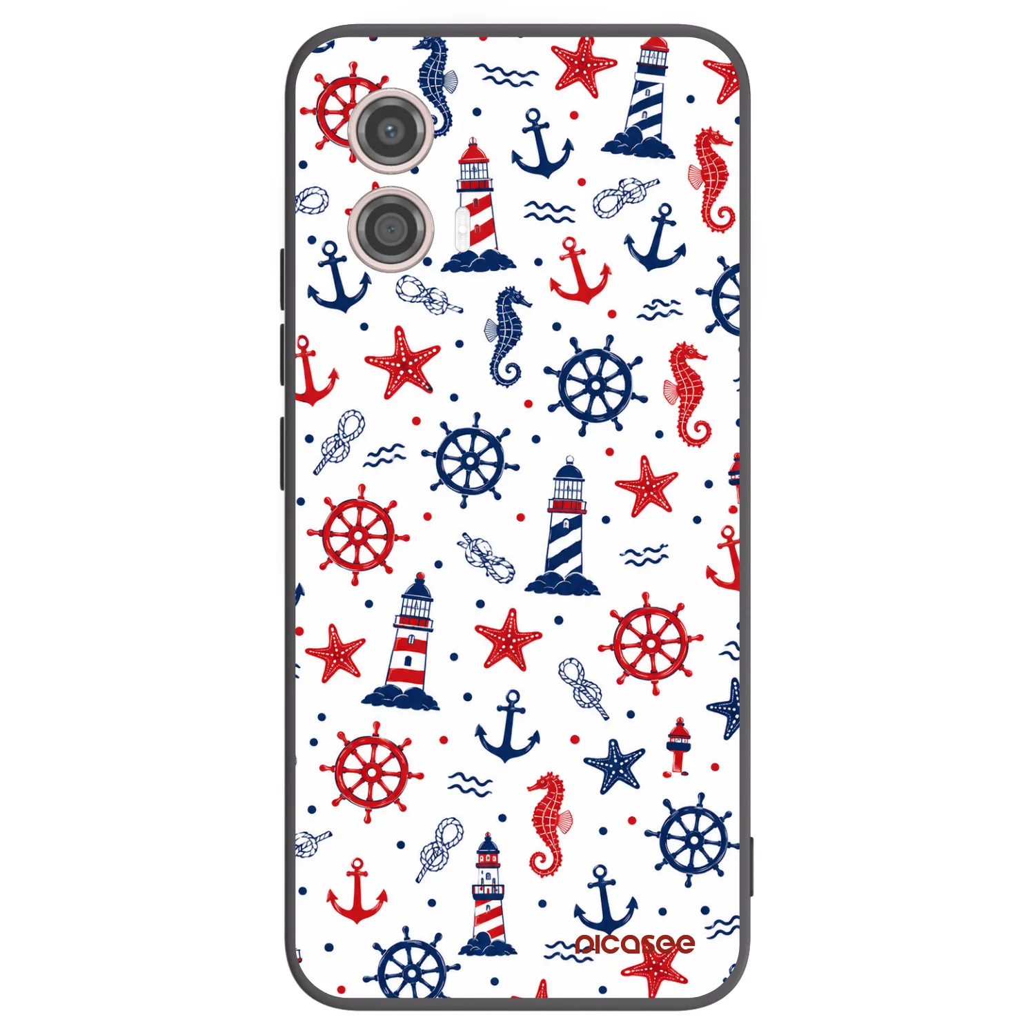 Picasee Μαύρη θήκη σιλικόνης για Motorola Moto G53 5G - Sailor Vibes