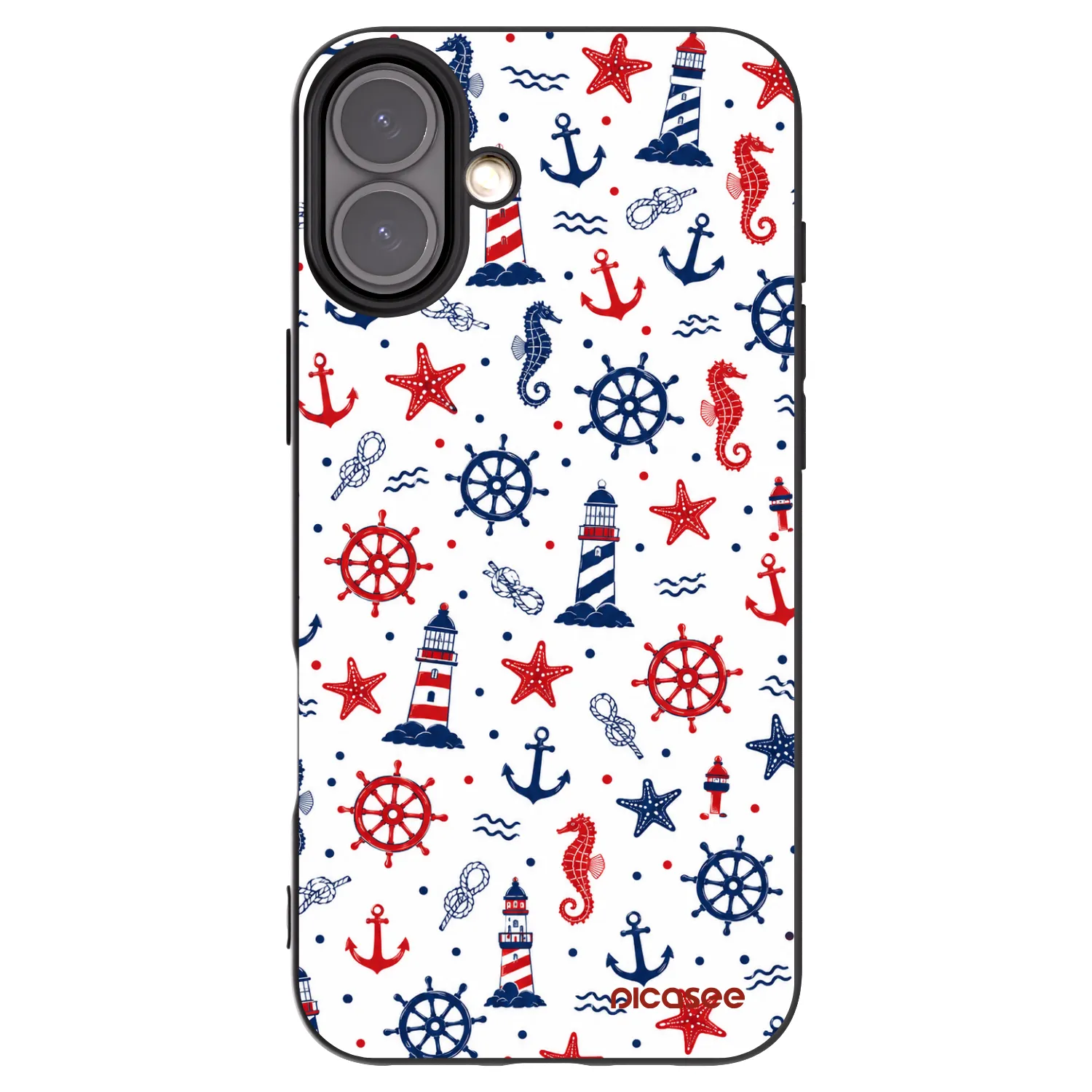 Picasee Μαύρη θήκη σιλικόνης για Apple iPhone 16 Plus - Sailor Vibes