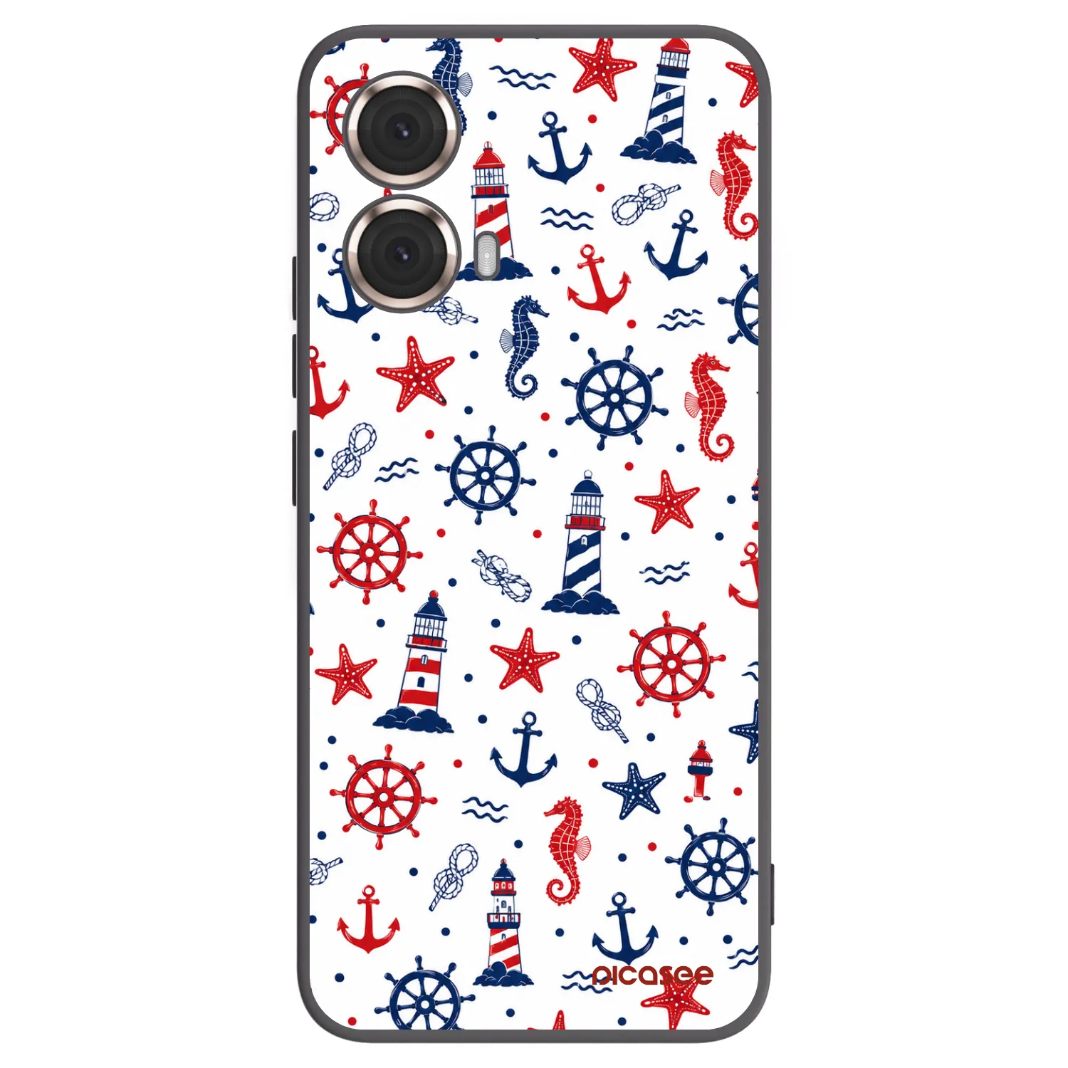 Picasee Μαύρη θήκη σιλικόνης για Motorola Moto G85 - Sailor Vibes