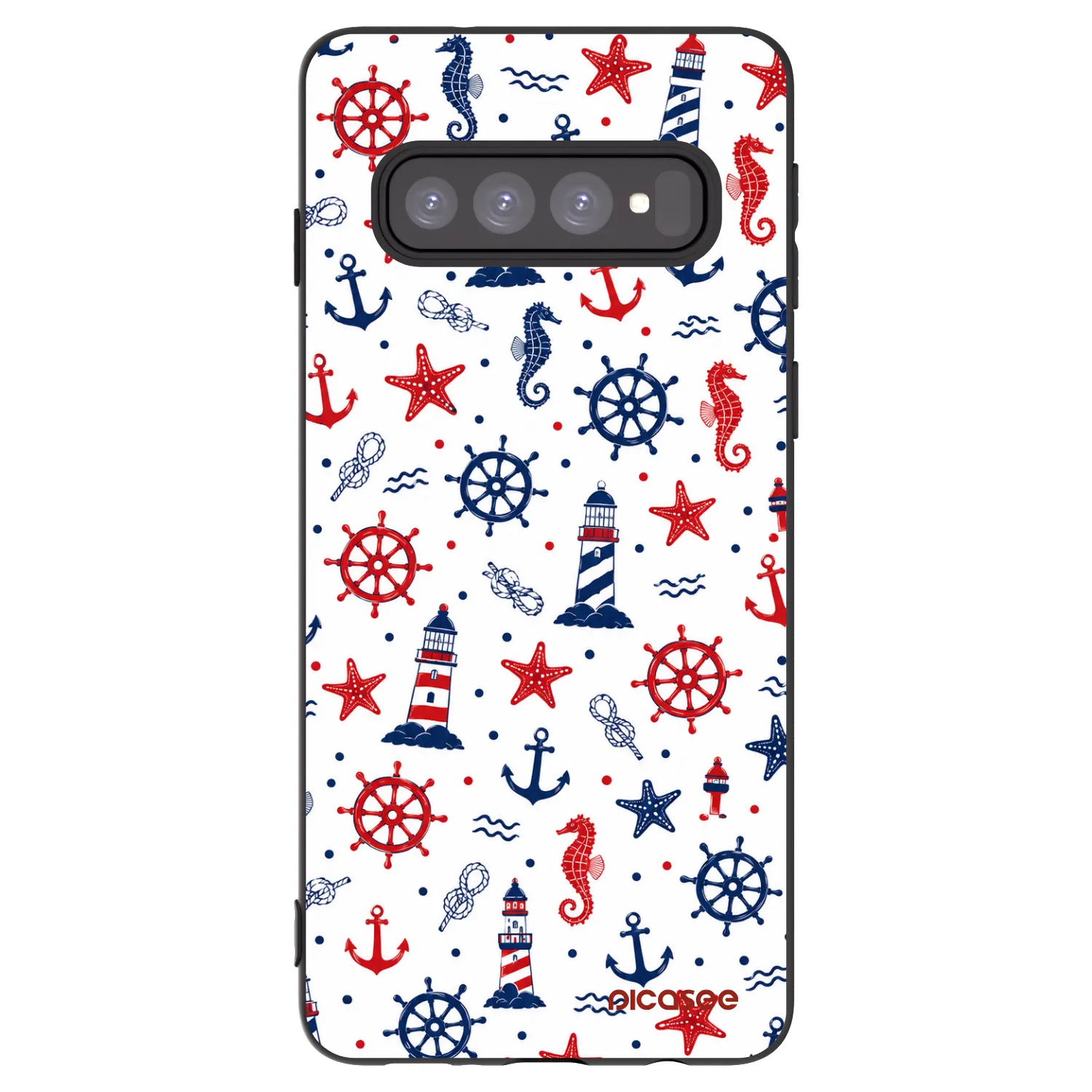 Picasee Μαύρη θήκη σιλικόνης για Samsung Galaxy S10 G973 - Sailor Vibes