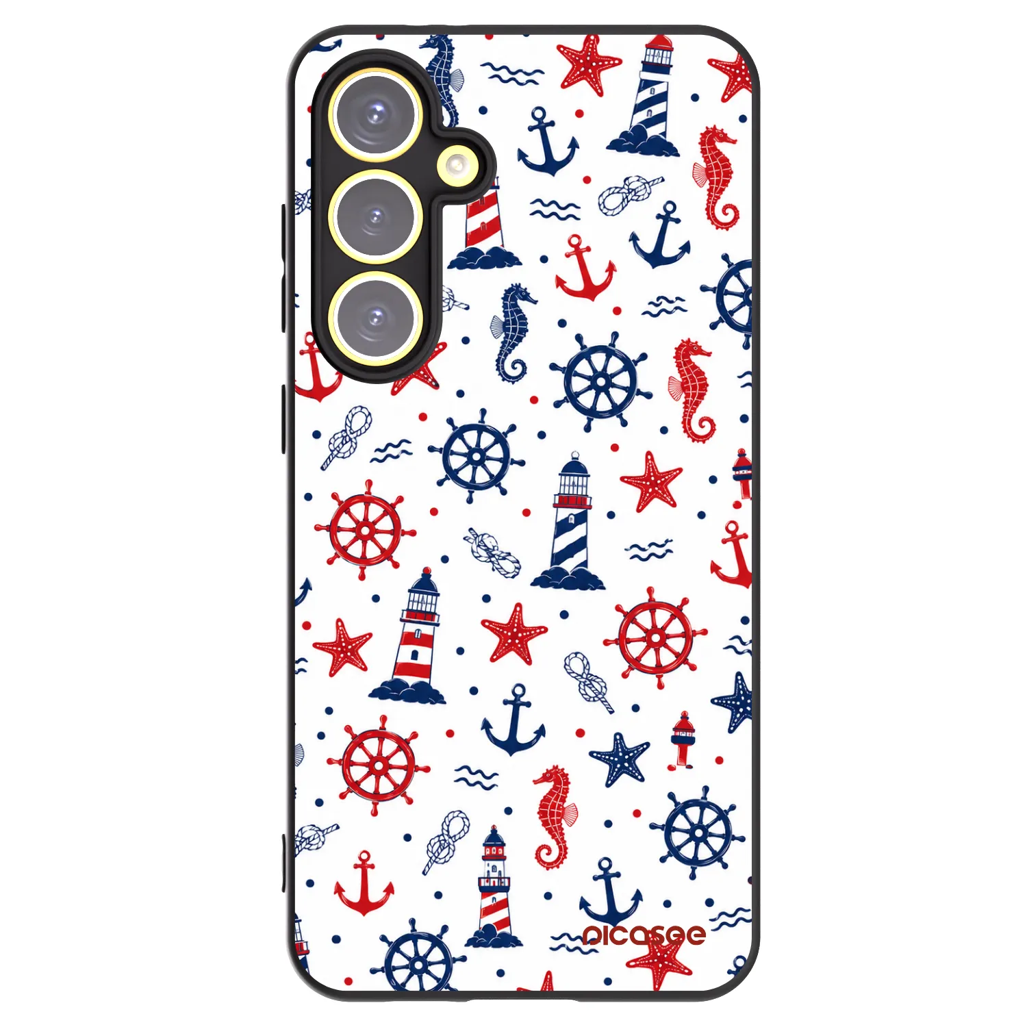 Picasee Μαύρη θήκη σιλικόνης για Samsung Galaxy S24 FE S721B - Sailor Vibes