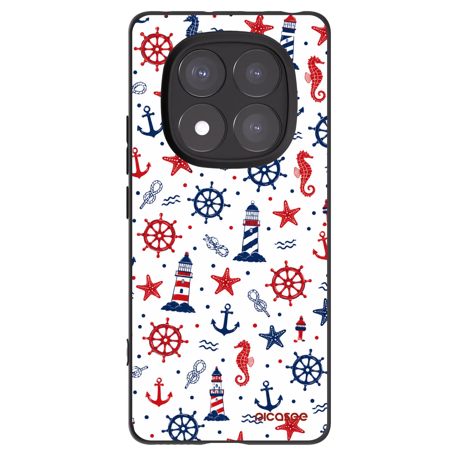 Picasee Μαύρη θήκη σιλικόνης για Xiaomi Redmi Note 14 Pro+ 5G - Sailor Vibes