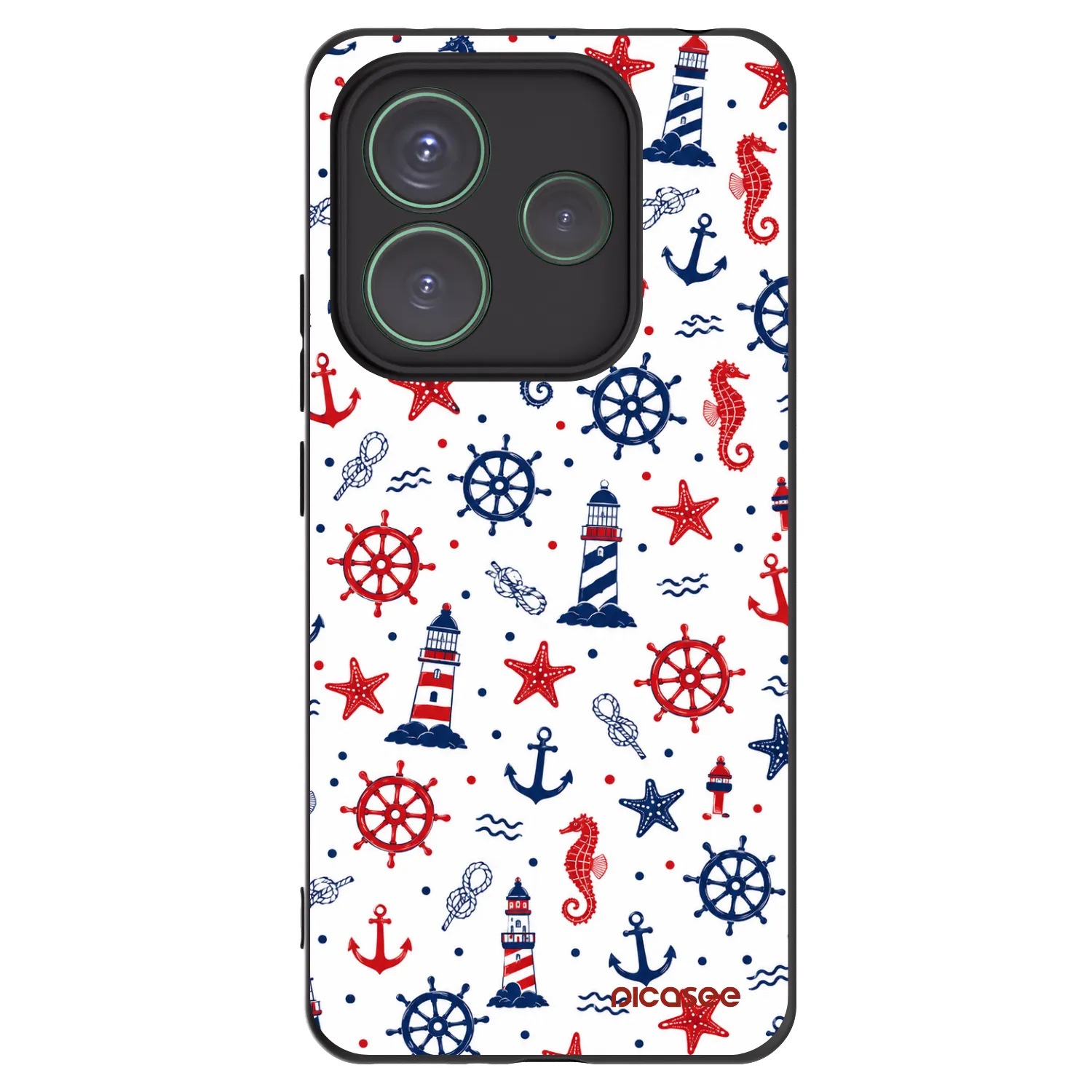 Picasee Μαύρη θήκη σιλικόνης για Xiaomi Redmi Note 14 5G - Sailor Vibes