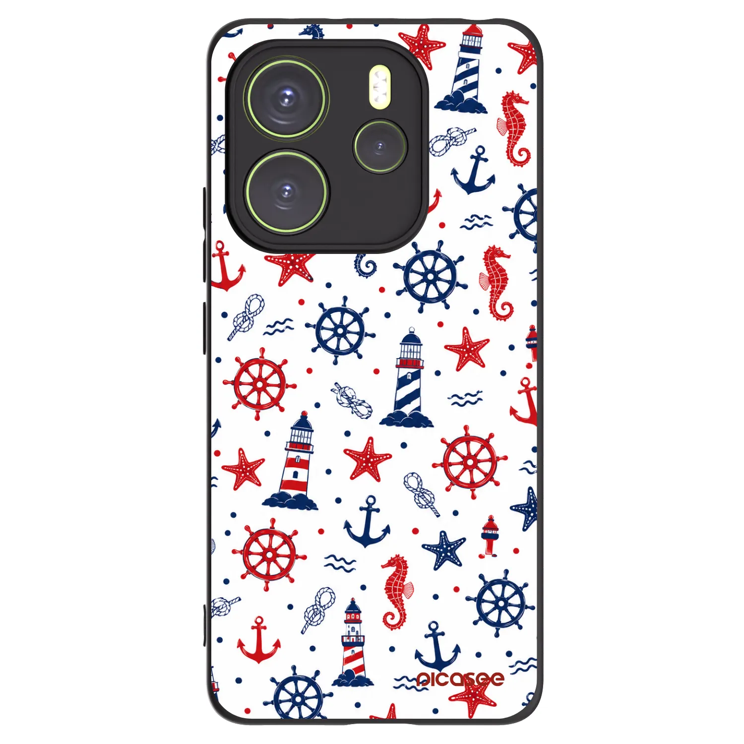 Picasee Μαύρη θήκη σιλικόνης για Xiaomi Redmi Note 14 4G - Sailor Vibes