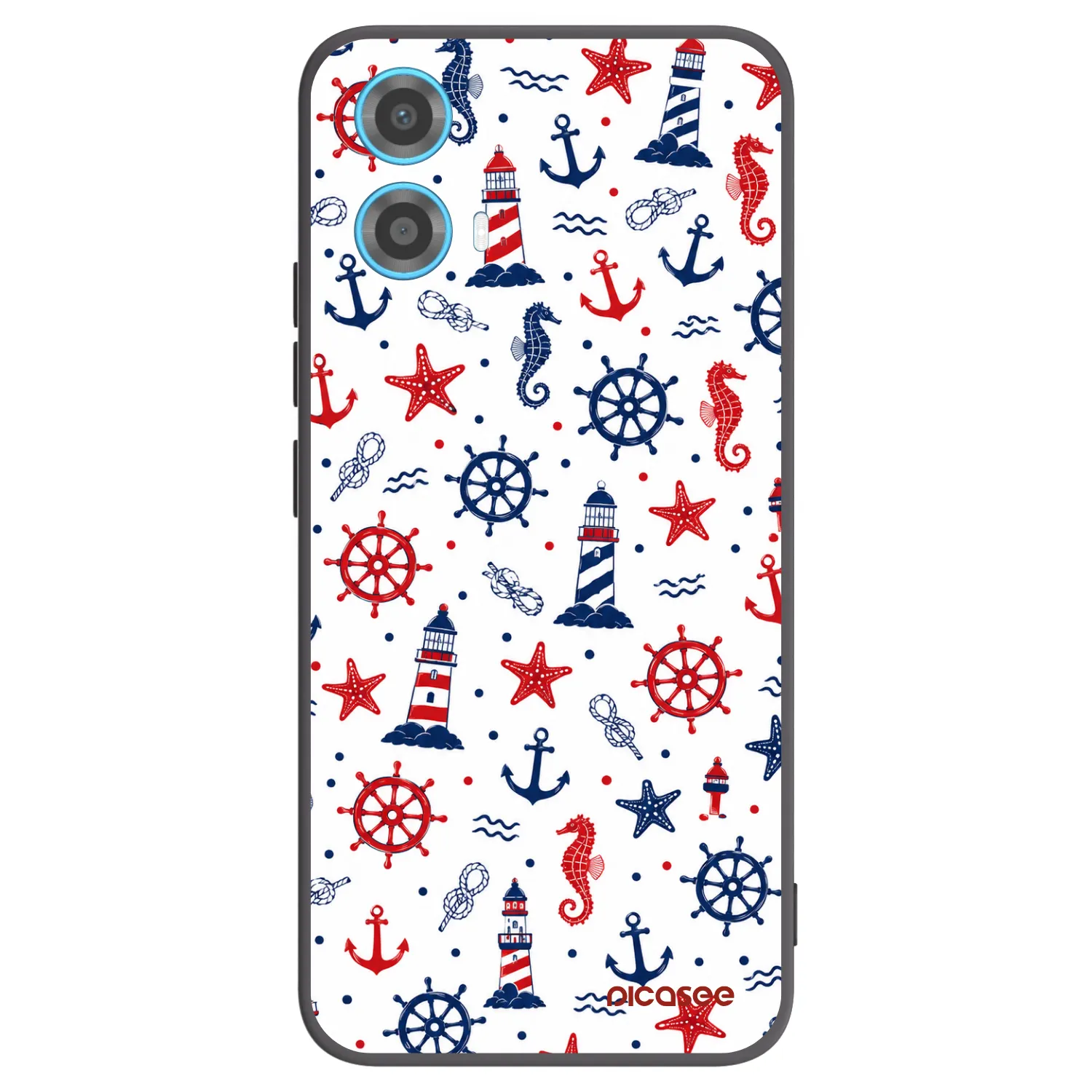 Picasee Μαύρη θήκη σιλικόνης για Motorola Moto G34 5G - Sailor Vibes