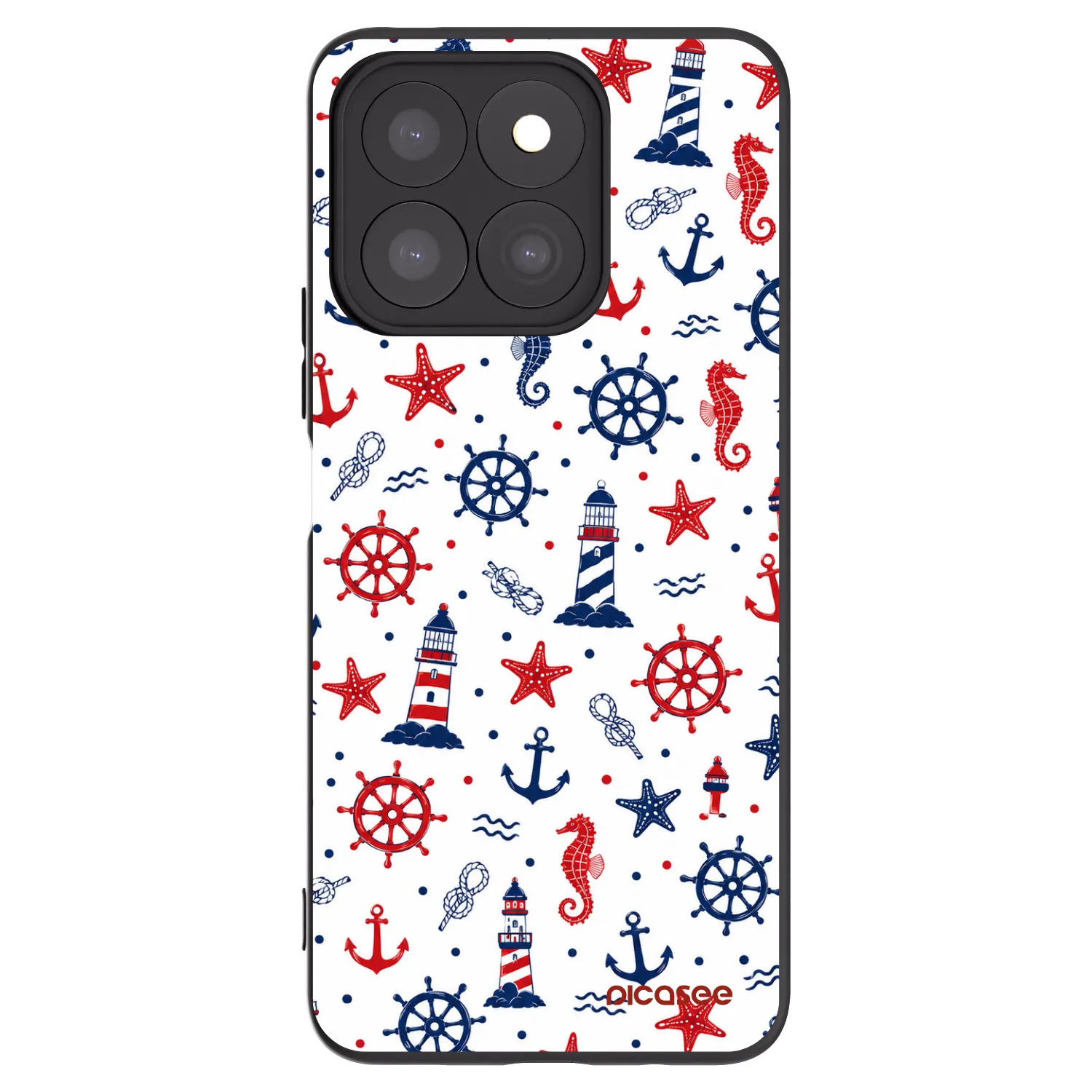 Picasee Μαύρη θήκη σιλικόνης για Honor X8c - Sailor Vibes