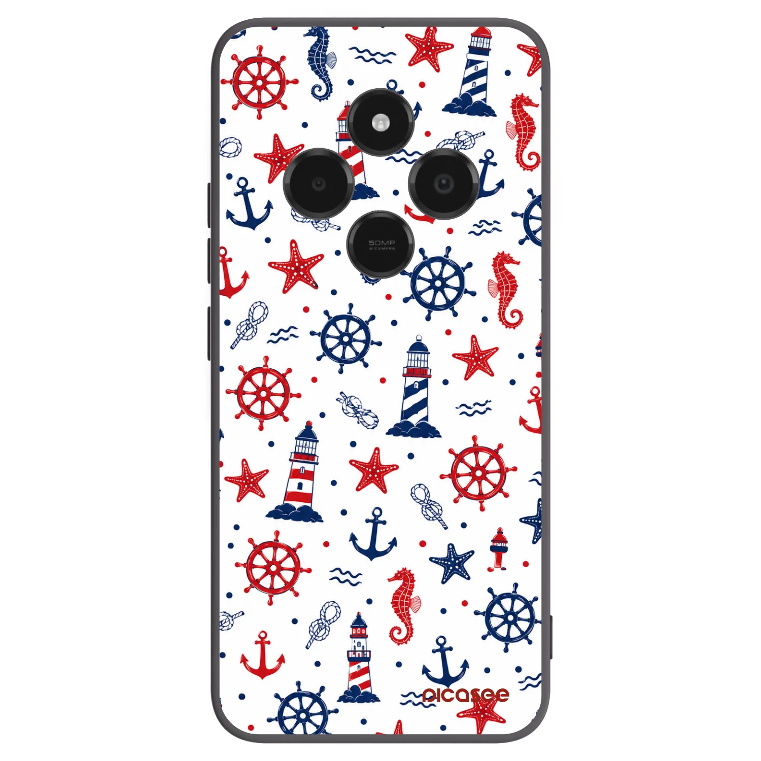 Picasee Μαύρη θήκη σιλικόνης για Xiaomi Poco C75 - Sailor Vibes