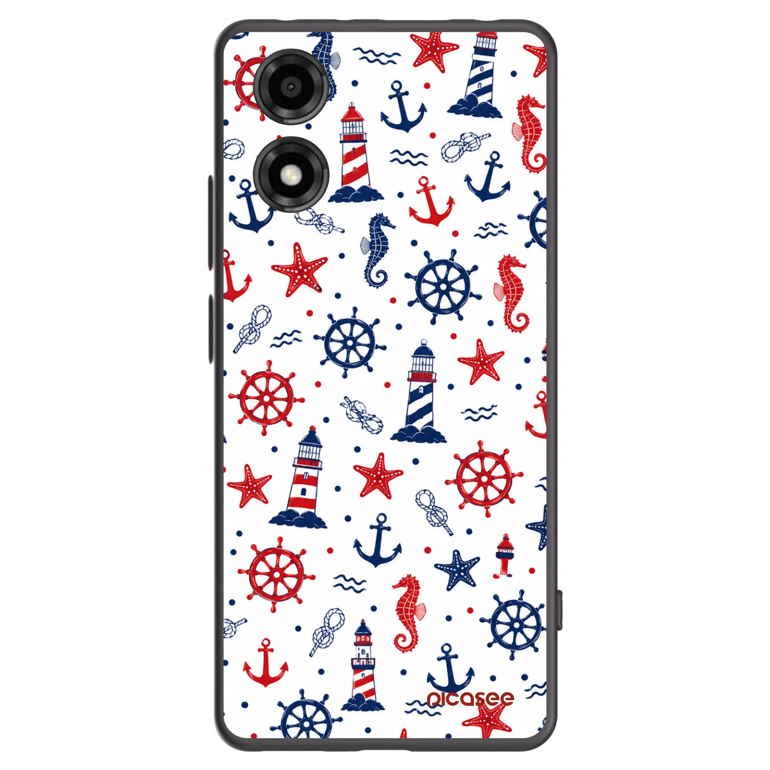 Picasee Μαύρη θήκη σιλικόνης για Motorola Moto E14 - Sailor Vibes