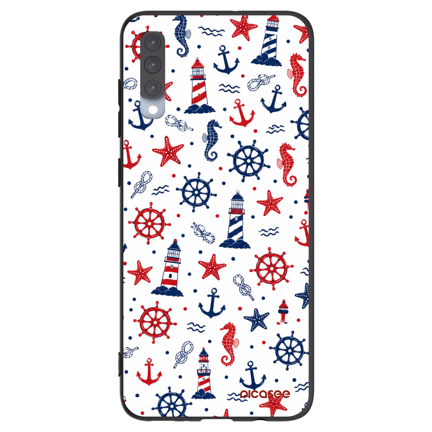 Picasee Μαύρη θήκη σιλικόνης για Samsung Galaxy A70 A705F - Sailor Vibes