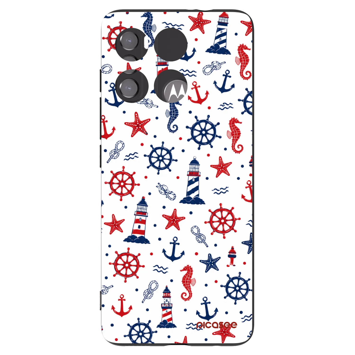 Picasee Μαύρη θήκη σιλικόνης για Motorola Edge 60 5G - Sailor Vibes