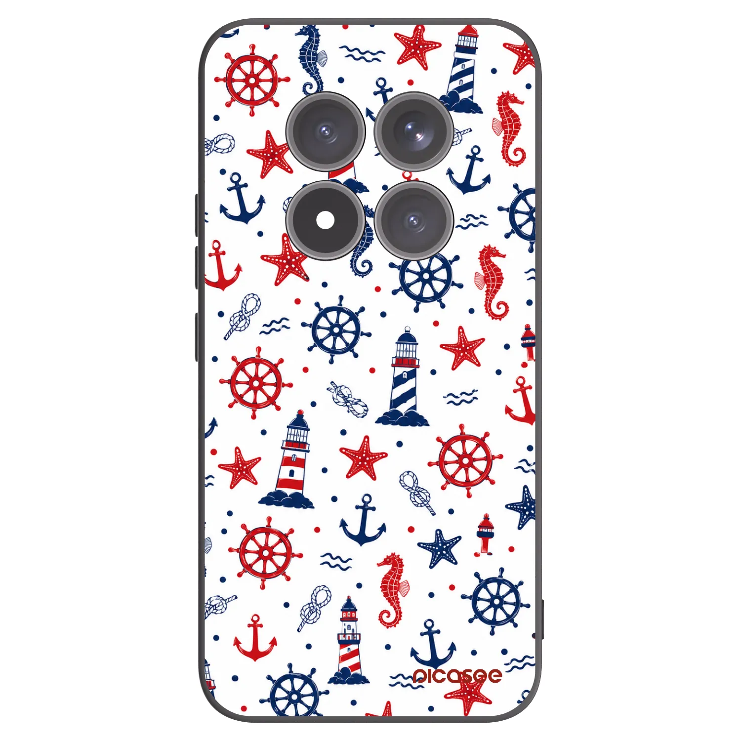 Picasee Μαύρη θήκη σιλικόνης για Xiaomi Redmi Note 15 Pro+ - Sailor Vibes