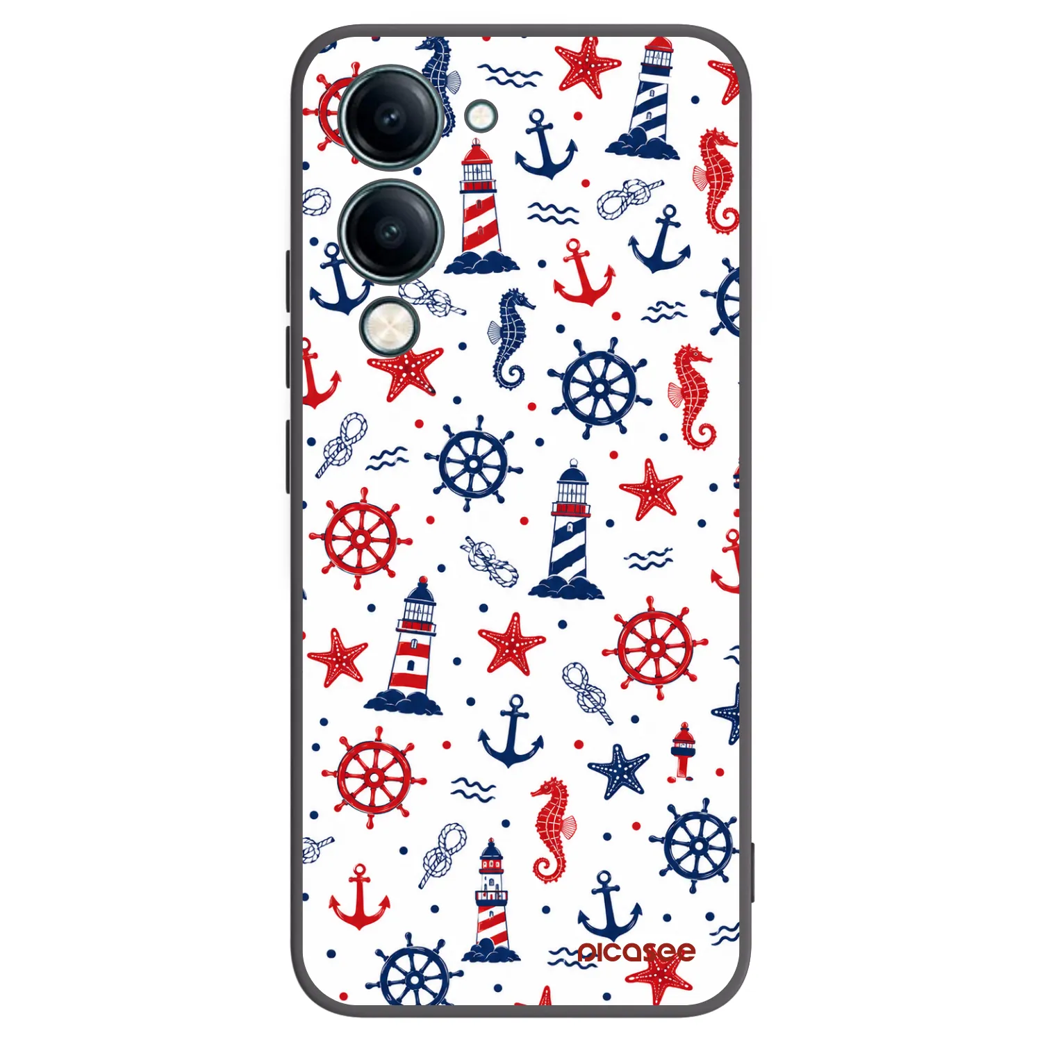 Picasee Μαύρη θήκη σιλικόνης για Vivo Y29s 5G - Sailor Vibes