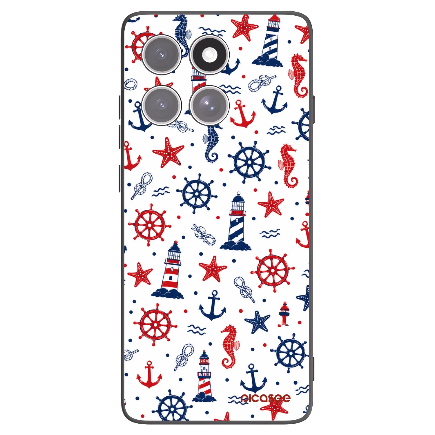 Picasee Μαύρη θήκη σιλικόνης για Motorola Edge 60 Fusion - Sailor Vibes