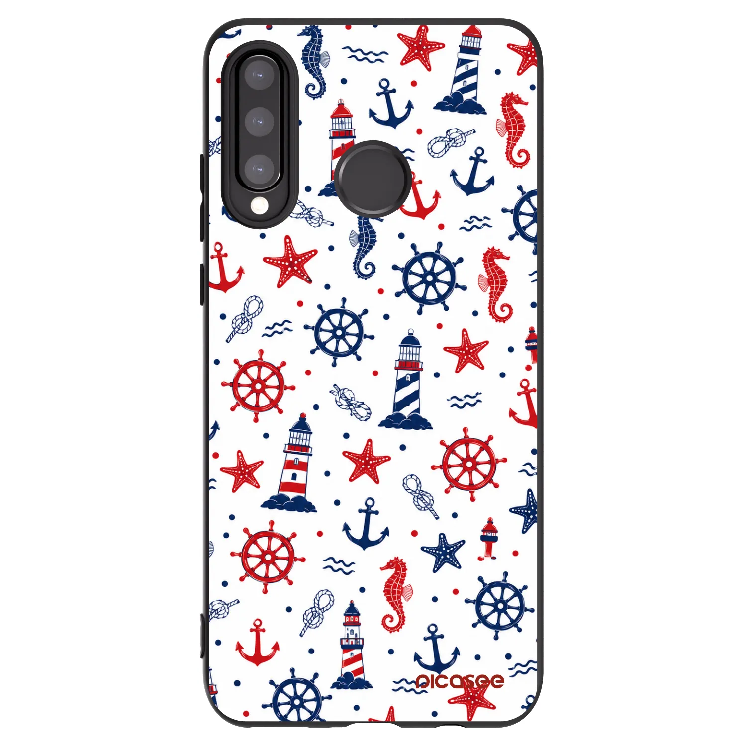 Picasee Μαύρη θήκη σιλικόνης για Huawei P30 Lite - Sailor Vibes