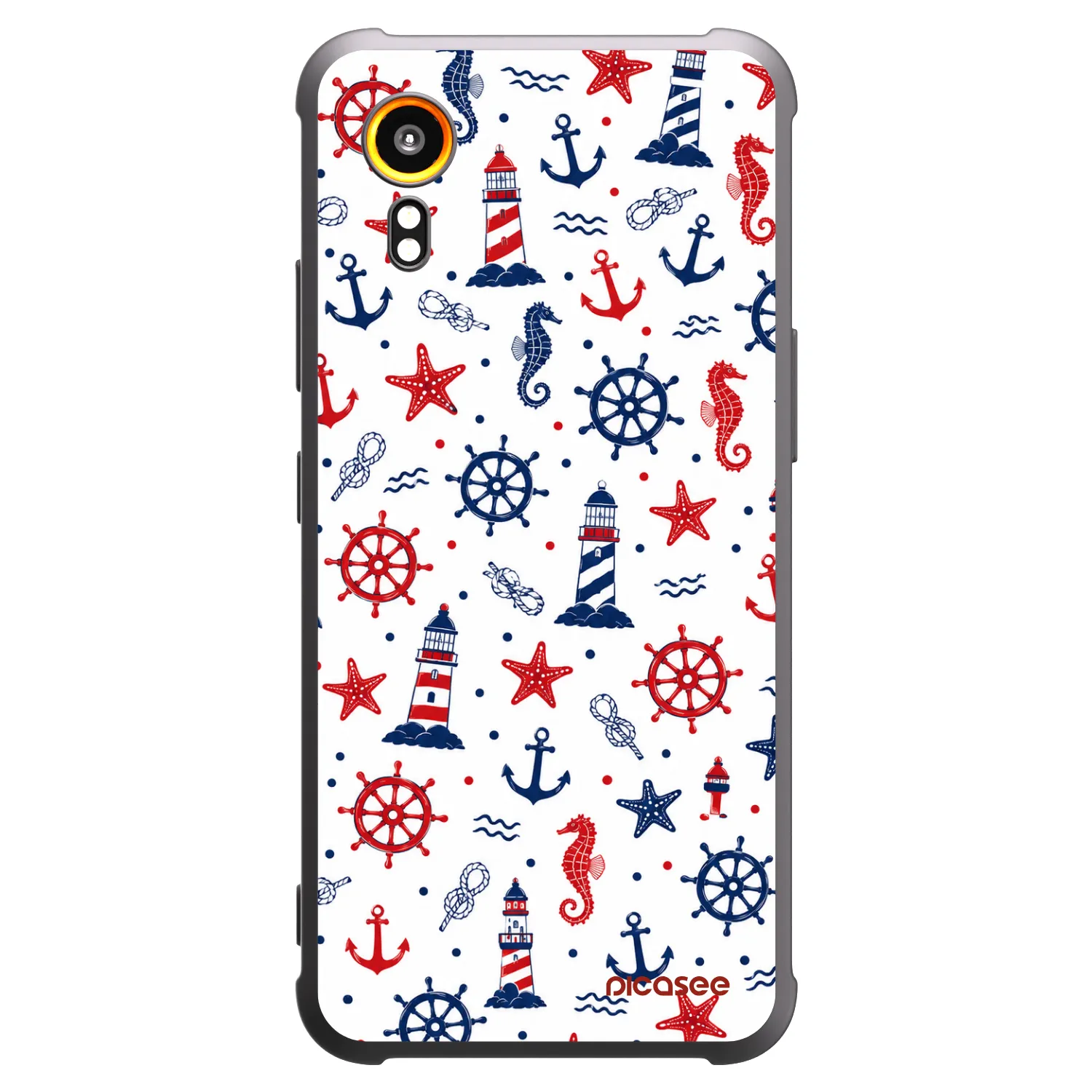 Picasee Μαύρη θήκη σιλικόνης για Samsung Galaxy Xcover 7 - Sailor Vibes