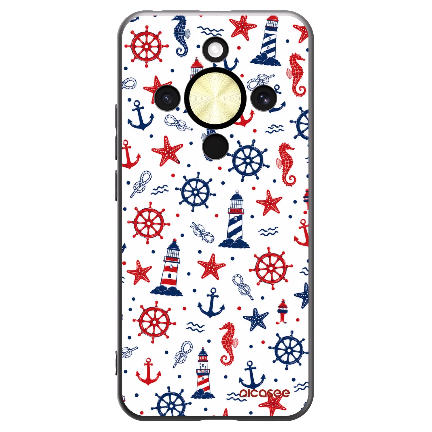 Picasee Μαύρη θήκη σιλικόνης για Honor Magic8 Lite 5G - Sailor Vibes