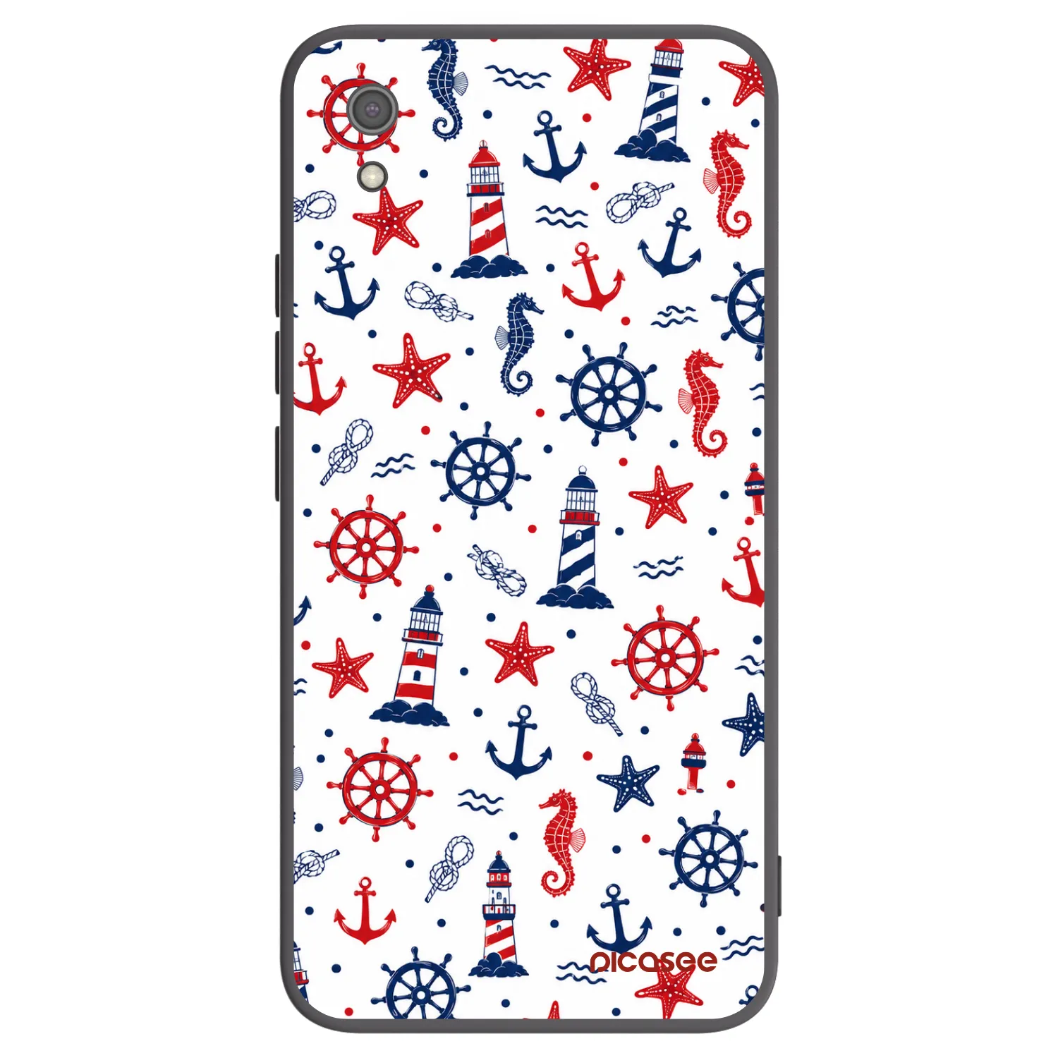 Picasee Μαύρη θήκη σιλικόνης για Xiaomi Redmi 7A - Sailor Vibes