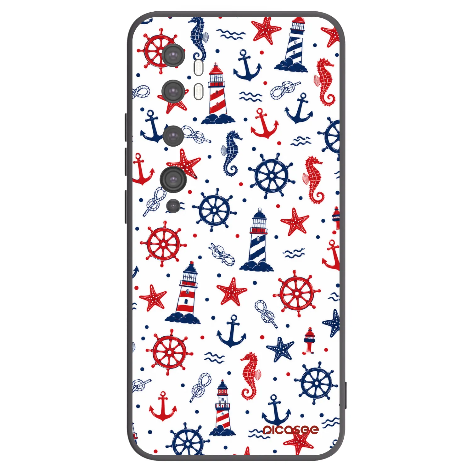 Picasee Μαύρη θήκη σιλικόνης για Xiaomi Mi Note 10 (Pro) - Sailor Vibes