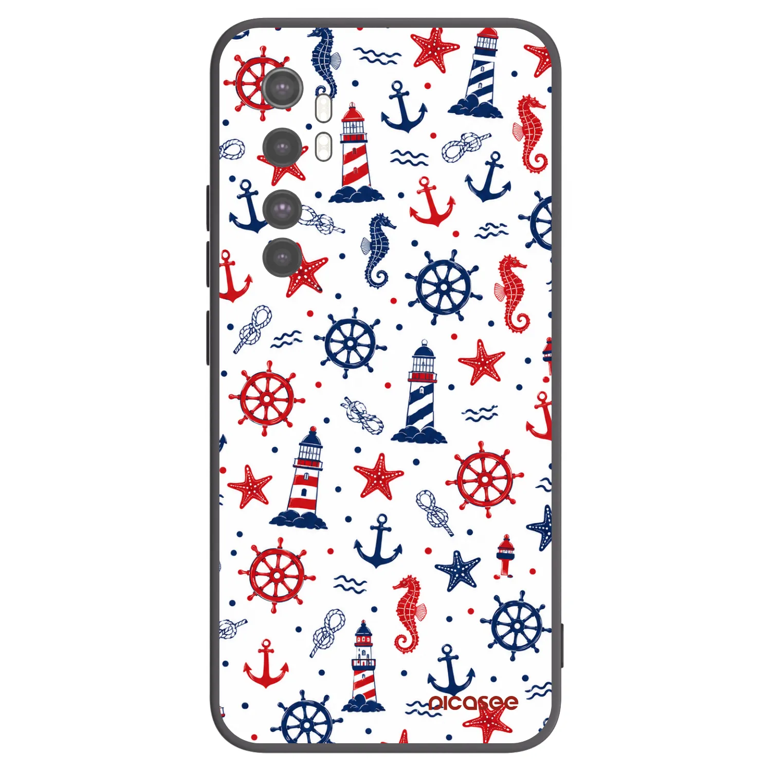 Picasee Μαύρη θήκη σιλικόνης για Xiaomi Mi Note 10 Lite - Sailor Vibes