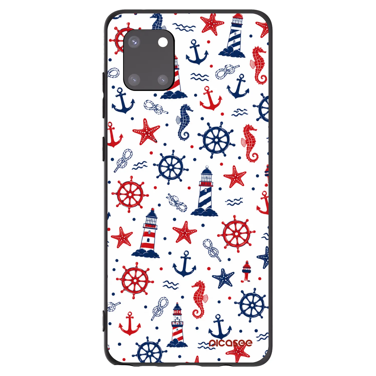 Picasee Μαύρη θήκη σιλικόνης για Samsung Galaxy Note 10 Lite N770F - Sailor Vibes