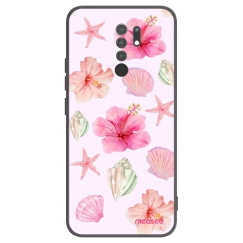 Picasee Μαύρη θήκη σιλικόνης για Xiaomi Redmi 9 - Blush Lagoon