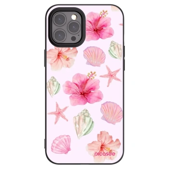 Picasee Μαύρη θήκη σιλικόνης για Apple iPhone 12 Pro Max - Blush Lagoon