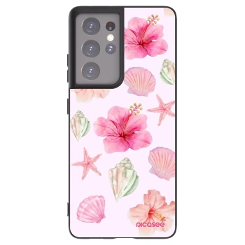 Picasee Μαύρη θήκη σιλικόνης για Samsung Galaxy S21 Ultra 5G G998B - Blush Lagoon