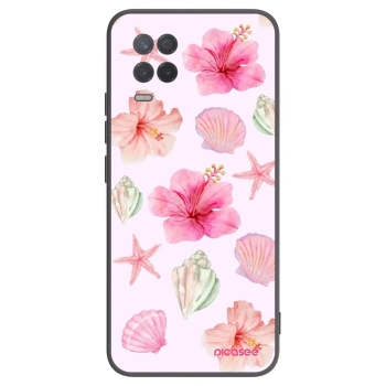 Picasee Μαύρη θήκη σιλικόνης για Realme 8 5G - Blush Lagoon