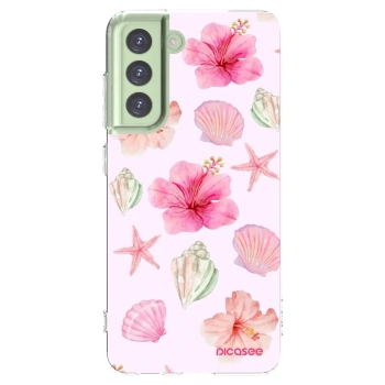 Picasee διαφανής θήκη σιλικόνης Samsung Galaxy S21 FE 5G - Blush Lagoon