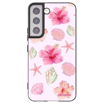 Picasee Μαύρη θήκη σιλικόνης για Samsung Galaxy S22 5G - Blush Lagoon