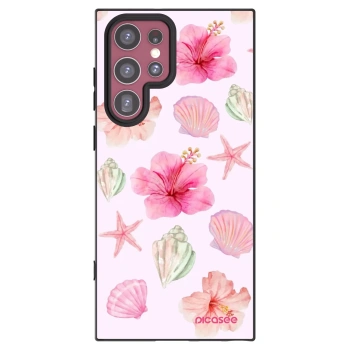 Picasee Μαύρη θήκη σιλικόνης για Samsung Galaxy S22 Ultra 5G - Blush Lagoon