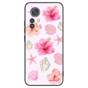 Picasee Μαύρη θήκη σιλικόνης για Xiaomi 12 Pro - Blush Lagoon