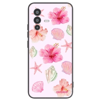 Picasee Μαύρη θήκη σιλικόνης για Vivo V23 5G - Blush Lagoon