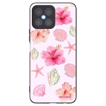 Picasee Μαύρη θήκη σιλικόνης για Honor X8 4G - Blush Lagoon