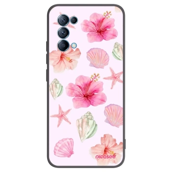 Picasee Μαύρη θήκη σιλικόνης για OPPO Reno 5 5G - Blush Lagoon