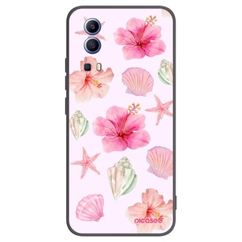 Picasee Μαύρη θήκη σιλικόνης για Vivo Y52 5G - Blush Lagoon