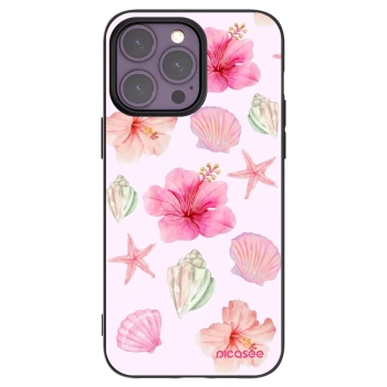 Picasee Μαύρη θήκη σιλικόνης για Apple iPhone 14 Pro Max - Blush Lagoon